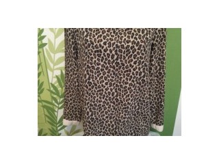 Rochie mini, animal print cu maneca lunga,Marc Cain