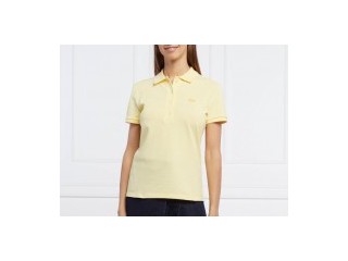 Lacoste bluza Polo, Slim Fit marimea M culoare galbena pique