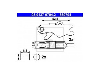 Set accesorii sabot de frana ATE Mercedes Vito W639 2.2 2003