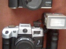 aparate-foto-vechi-cu-film-si-blit-sony-si-olimpia