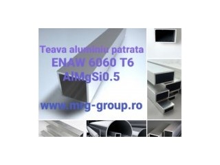 Teava aluminiu patrata 30x30x2 rectangulara alama cupru inox