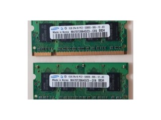 Memorii laptop samsung 2 x 1gb ddr 2 667 mhz - m470t2864dz3